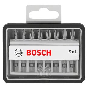 Jogo Bits Phillips 1/4" SX1 com 8 peças - Bosch