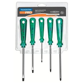 Jogo Chaves de Fenda e Phillips 5 peças - Tramontina