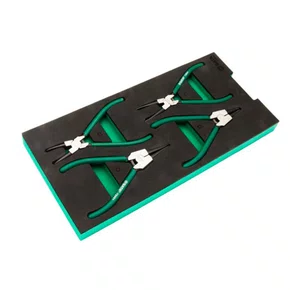 Jogo De Alicates para Anéis com 4 Peças Em Berço EVA SATA ST09911G Jogo De Alicates para Anéis com 4 Peças Em Berço EVA SATA ST09911G