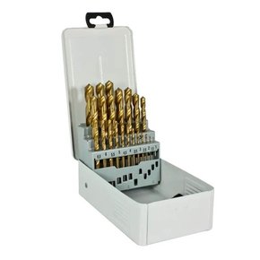 Jogo de Brocas Aço Rápido com Banho de Titânio 25 peças - Rocast