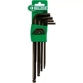 Jogo de Chave Allen Abaulada 1,5 a 10mm - 220890SBR - Belzer