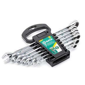 Jogo de Chave Combina Catraca 120 XP de 8 a 18 mm com 7 Peças - Sata Jogo de Chave Combina Catraca 120 XP de 8 a 18 mm com 7 Peças - Sata