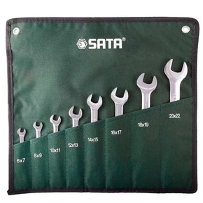 Jogo de Chave Fixa 8 Peças 6 a 22mm - Sata