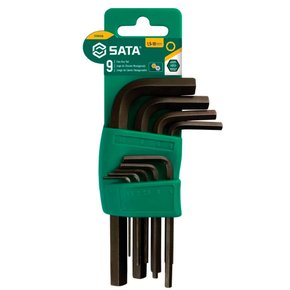 Jogo de Chave Hexagonal Curta 1,5 a 10mm 9 Peças CRV - Sata
