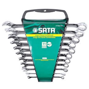 Jogo De Chaves Combinadas 1/4" A 7/8" Com 11 Peças - Sata