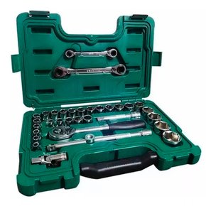 Jogo de Soquete e Chaves 1/2" 33 Peças - ST09099 - Sata Jogo de Soquete e Chaves 1/2" 33 Peças - ST09099 - Sata