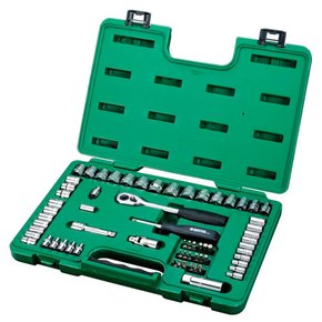 Jogo de Soquete Sextavado 1/4" 3/8" com 65 peças - Sata