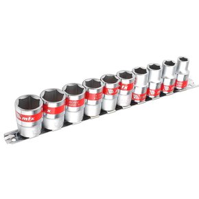 Jogo De Soquete Sextavado 10-22mm CRV 1/2" 10 Peças - MTX Jogo De Soquete Sextavado 10-22mm CRV 1/2" 10 Peças - MTX