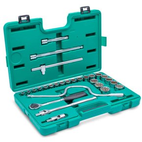 Jogo de Soquetes Estriados 1/2" com 28 peças - Sata