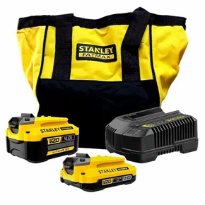 Kit 2 Baterias 20V MAX 2Ah e 4Ah e Carregador Bivolt SCB224CK-BR - Stanley