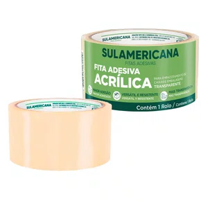 Kit 30 un. Fita Adesiva Transparente para Embalagem e Empacotamento 48MMX40M - Sulamericana Kit 30 un. Fita Adesiva Transparente para Embalagem e Empacotamento 48MMX40M - Sulamericana