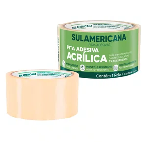 Kit 15 un. Fita Adesiva Transparente para Embalagem e Empacotamento 48MMX100M - Sulamericana Kit 15 un. Fita Adesiva Transparente para Embalagem e Empacotamento 48MMX100M - Sulamericana