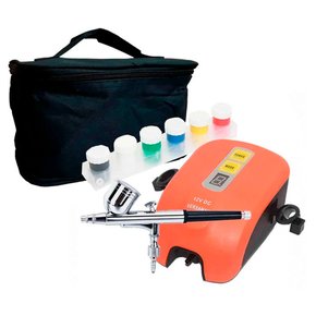 Kit Aerógrafo com Compressor Versa 12W Completo - Black Jack Kit Aerógrafo com Compressor Versa 12W Completo - Black Jack