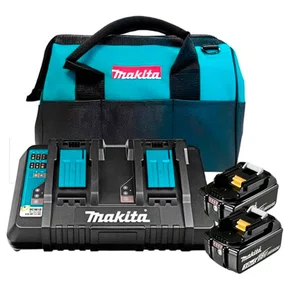 Kit Carregador DC18RD-220V com 2 Baterias BL1830B + Bolsa - Makita Kit Carregador DC18RD-220V com 2 Baterias BL1830B + Bolsa - Makita