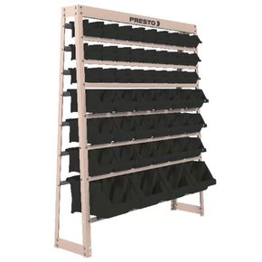 Kit Estante Gaveteiro 49cxs. Mistas (Preto) - Presto Kit Estante Gaveteiro 49cxs. Mistas (Preto) - Presto