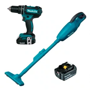 Kit Furadeira/ Parafusadeira de Impacto 18V DHP482SY + Aspirador de Pó DCL180Z + Bateria 18V BL1850B - Makita