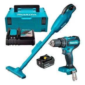 Kit Parafusadeira e Aspirador DHP480Z+DCL180Z+BL1830X1+DC18WC - Makita