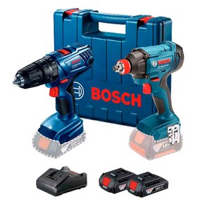 Kit Parafusadeira Furadeira GSB 180 e Chave de Impacto GDX 180 - Bosch