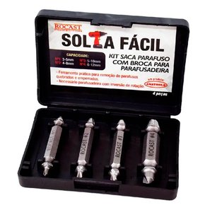 Kit Saca Parafuso Com Broca Para Parafusadeira n. 1,2 - Rocast