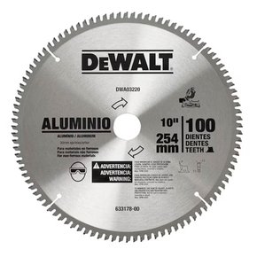 Lamina de Widea 10" 100D para Alumínio - Dewalt Lamina de Widea 10" 100D para Alumínio - Dewalt