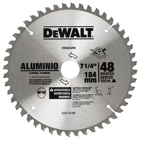 Lâmina de Widea para Serra Circular 7.1/4" 48D para Alumínio - Dewalt Lâmina de Widea para Serra Circular 7.1/4" 48D para Alumínio - Dewalt