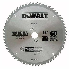 Lâmina para Serra Esquadria Madeira 12" 60 Dentes - Dewalt Lâmina para Serra Esquadria Madeira 12" 60 Dentes - Dewalt