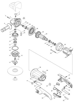 Lixadeira Angular SA7000 - Makita