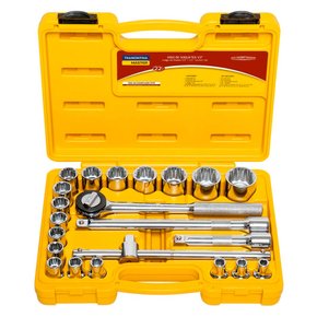 Maleta com Soquetes e Acessórios 1/2" 22 peças - Tramontina Maleta com Soquetes e Acessórios 1/2" 22 peças - Tramontina
