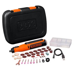 Micro Retífica BCRT8K35 8V com 35 Acessórios - Black & Decker