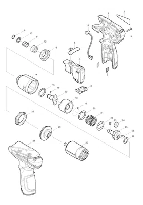 Parafusadeira de Impacto 1/4" TD090DZ - Makita