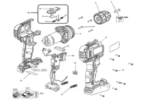 Parafusadeira/ Furadeira de Impacto 3/8" BCD704 TIPO 1 - Black & Decker