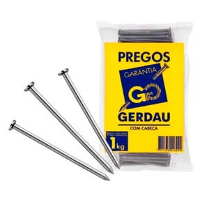 Prego de Aço com Cabeça Gerdau 15 x 15 (1.1/4" x 13") 1kg