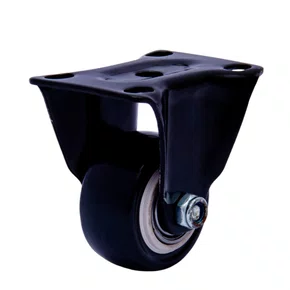 Rodízio Fixo Black 41mm 30kg com Placa e Roda Preto - Colson