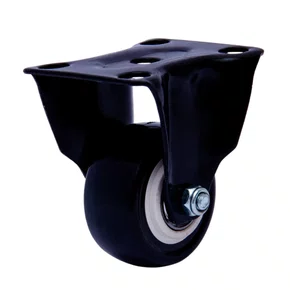 Rodízio Fixo  Black 50mm 50kg com Placa e Roda Preto - Colson