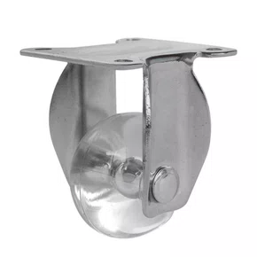 Rodízio Fixo Série Gel 35mm 30kg com Placa e Roda Transparente - Colson