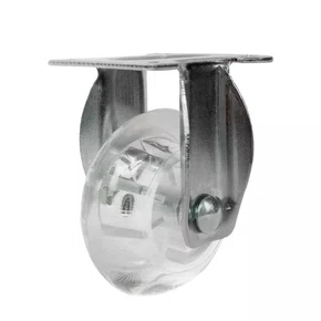 Rodízio Fixo Série Gel 50mm 40kg com Placa e Roda Transparente - Colson
