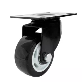 Rodízio Giratório Com Freio Black 75mm 70kg Polietileno Preto - Colson