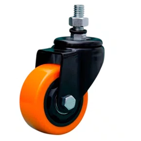 Rodízio Giratório Sem Freio Roda Laranja 75mm - Colson