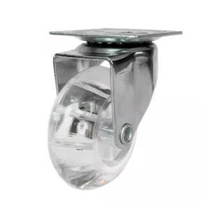 Rodízio Giratório Série Gel 50mm 40kg com Placa Roda Transparente - Colson