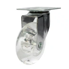 Rodízio Giratório Série Gel com Placa 75mm 50kg Transparente - Colson