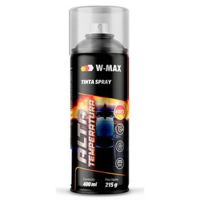 Tinta Spray Acrílica W-Max Preto Fosco 400ML/215G - W-Max Tinta Spray Acrílica W-Max Preto Fosco 400ML/215G - W-Max