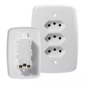 Tomada Fácil - 3 Tomadas 2P 10A 250V - Pluzie