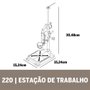 Acoplamento Suporte Vertical 220 - Dremel