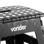 Banqueta de Plástico Dobrável Preta 220mm - Vonder