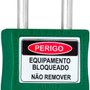 Cadeado para Bloqueio 35mm com Haste Longa 50mm Verde - Papaiz