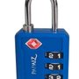 Cadeado TSA com Segredo 30PL Azul - Papaiz