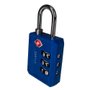Cadeado TSA com Segredo 30PL Azul - Papaiz