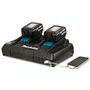 Carregador Duplo DC18RD Makita 18V 127V