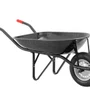 Carrinho de Mão com Pneu e Câmara com Caçamba Redonda Preto - Nove54