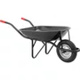 Carrinho de Mão com Pneu e Câmara com Caçamba Redonda Preto - Nove54
